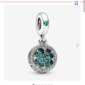 Pandora- Lucky Four Leaf Clover Dangle Charm